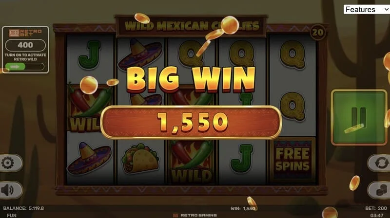 Wild Mexican Chillies - grote winst in Free Spins